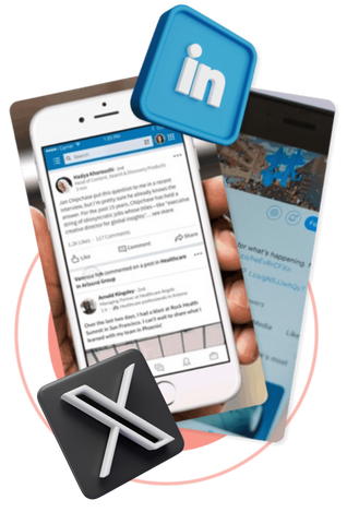 visuel-linkedin-x-paid-social Une influence enregistre un podcast et se filme
